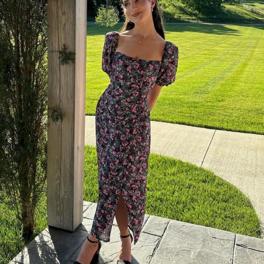 Floral Puff Sleeve Dress